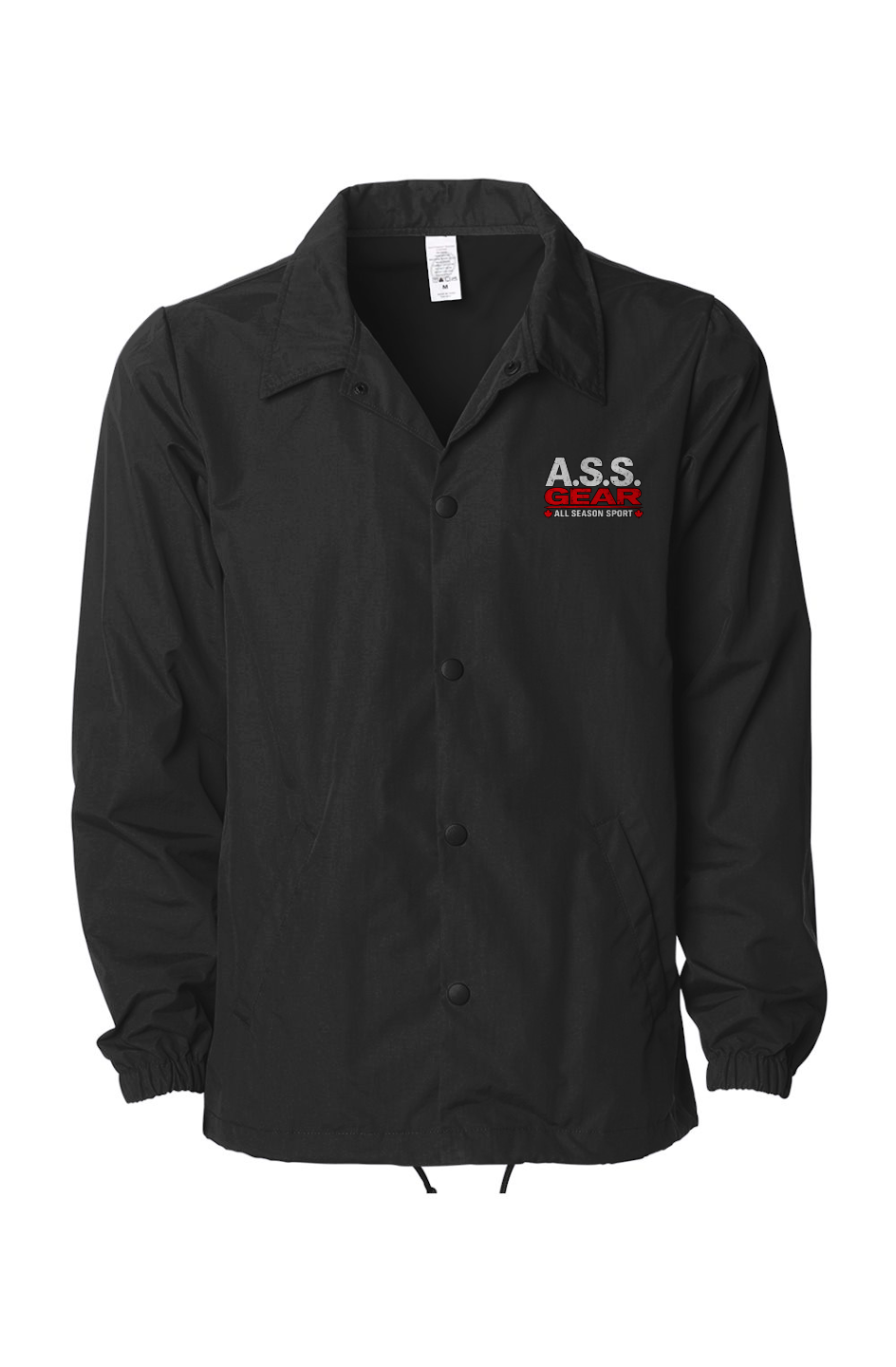 A S S GEAR Black On Black Coaches Jacket
