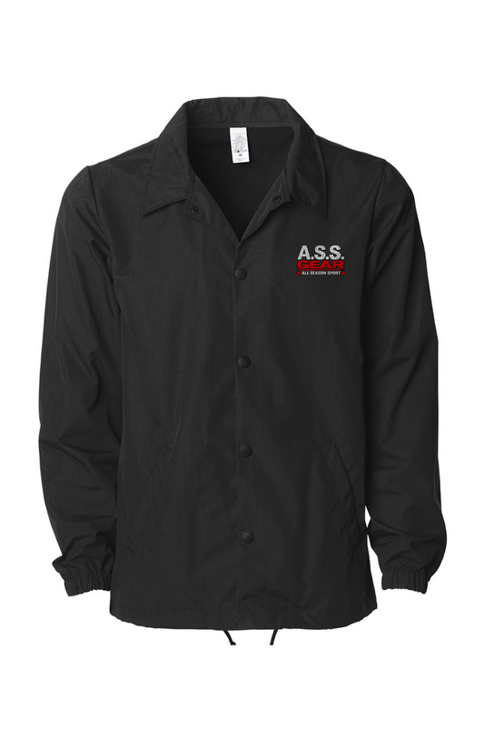 A S S GEAR Black On Black Coaches Jacket