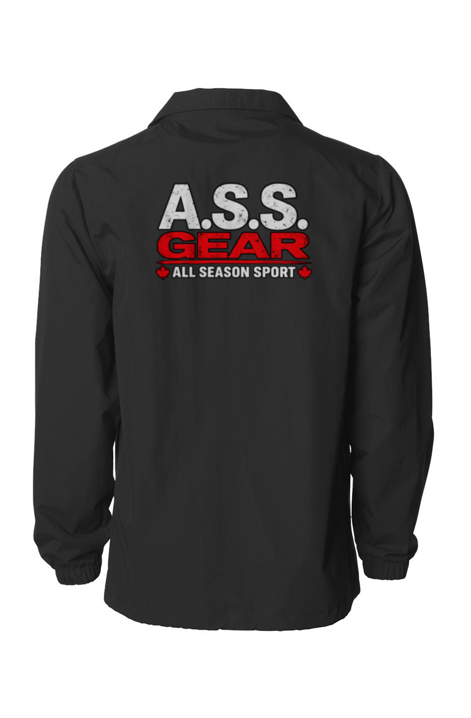 A S S GEAR Black On Black Coaches Jacket