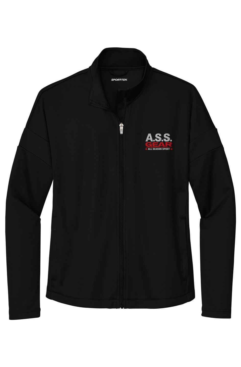A S S GEAR Womens Black Travel Full Zip Jacket
